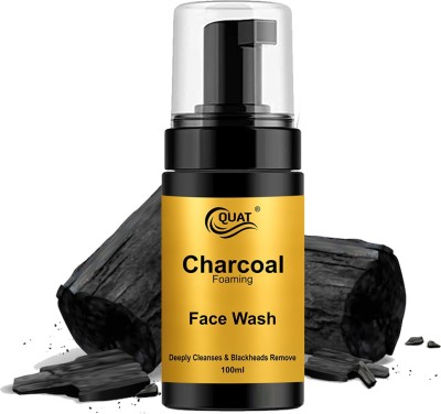 QUAT Charcoal foaming facewash for deep cleansing and blackheads removal Face Wash(100 ml)