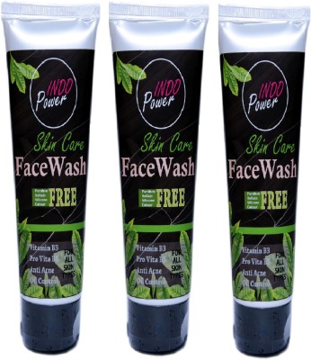 INDO POWER Ca78- SKIN CARE FACE WASH COMBO PACK (3x100g.) Face Wash(300 g)