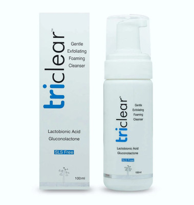 GLOWVIVA Triclear Gentle Exfoliating Foaming Cleanser SLS-Free - 100 ml Face Wash(100 ml)