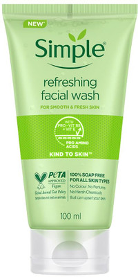 Simple Kind to Skin Refreshing Facial Wash For Soap Free Face Face Wash(100 g)