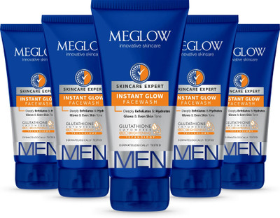 meglow Instant Glow Facewash For Daily Use with Vitamin E for Healthier & Brighter Skin Face Wash(350 g)
