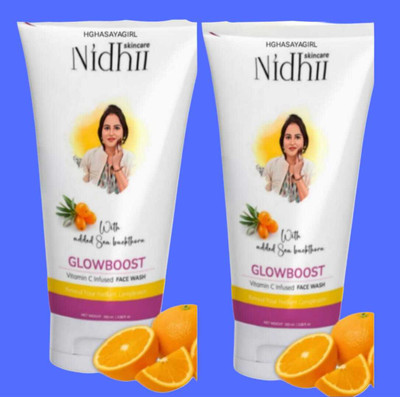 HGHASAYAGIRL NIDHI SKINCARE Glow Boost Vitamin C (pack of 2) 14 Face Wash(200 g)