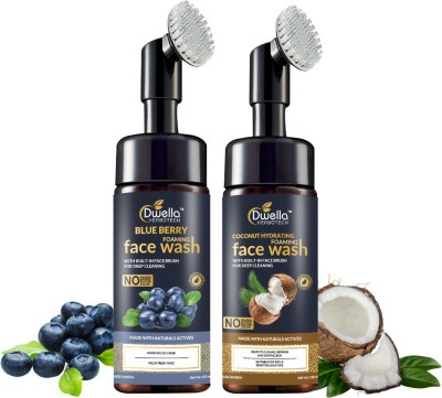 DWELLA HERBOTECH Blueberry face wash & Coconut foaming face wash for glowing skin (150ml +150ml) Face Wash(300 ml)