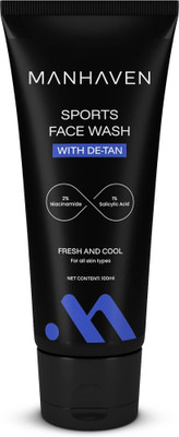 Manhaven Sports FaceWash | De-Tan, Deep Cleansing & Hydration | Active Sports Friendly Face Wash(100 g)