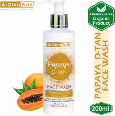 AromaYuth Papaya D-TAN  200ml Face Wash(200 ml)