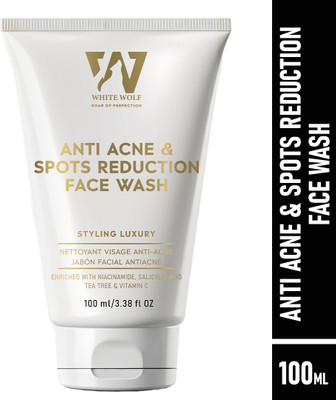 White Wolf Anti Acne & Spot Reduction For Men Reduce Pimple And Dark spots, Anti Acne Face Wash(100 ml)