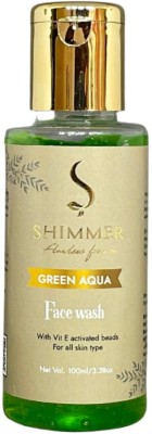 Shimmer Green Aqua  With Activated Vitamin E Beads Face Wash(100 ml)