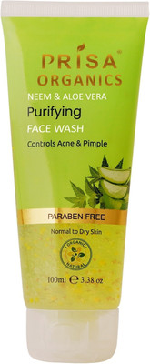 PRISA ORGANICS Neem AloeVera Purifying Acne And Pimples Controls For All Skin Types, Face Wash(100 ml)