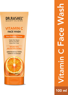 DR.RASHEL Vitamin C with Natural Extracts for Bright & Glowing Skin | All Skin Types Face Wash(100 ml)
