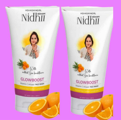 HGHASAYAGIRL NIDHI SKINCARE Glow Boost Vitamin C (pack of 2) 20 Face Wash(200 g)