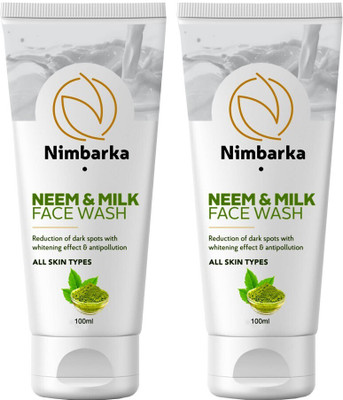NIMBARKA Neem & Milk  For All Skin Types 100ml Pack of 2 Face Wash(200 ml)