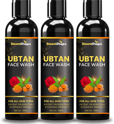 smartdrops Ubtan  For Hydrates||Antioxidant protection||(pack of 3) Face Wash(300 ml)
