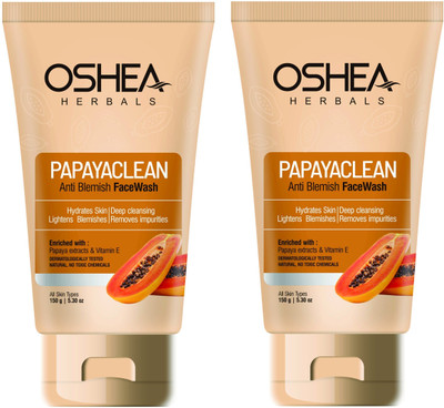 Oshea Herbals Papayaclean Anti Blemish  Pack Of 2 300grams Face Wash(300 g)