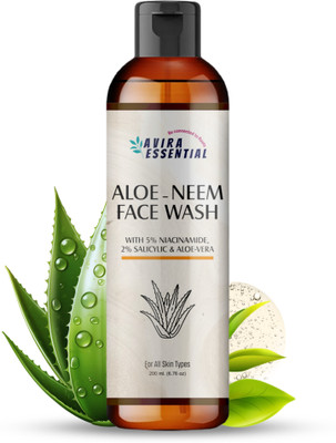 Avira Essential Aloe Neem Organic Facewash For Deep Cleansing| Normal, Sensitive & Oily Skin Face Wash(200 ml)
