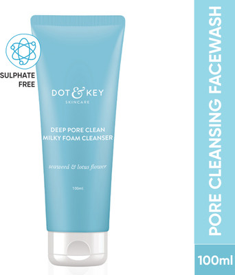 Dot & Key Deep Pore Clean Foam with Seawood Extract,Minimizes Pores, Controls Oil Face Wash(100 ml)