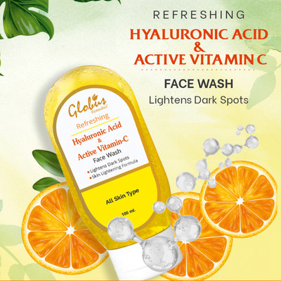 Globus Remedies Hyaluronic Acid & Vitamin C Face Wash(100 ml)