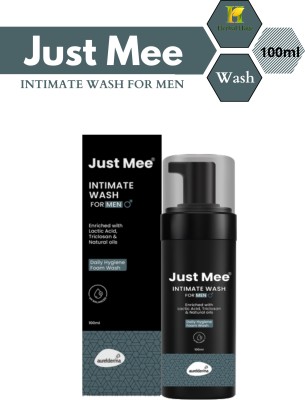 Herbal Hage Just Mee Intimate Wash For Men Daily Hygiene Foam Wash Face Wash(100 ml)