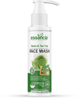 essancia Neem & Tea Tree  - Cleanses & Purifies Skin, Fights Acne & Pimples | No Paraben Silicones | For Men & Women Face Wash(100 ml)