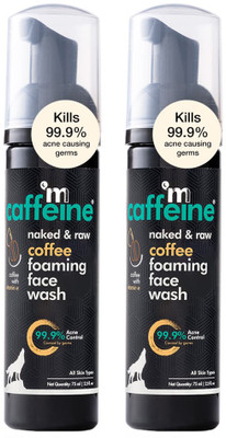 mCaffeine Coffee Foaming Cleanser, Reduces Acne & Pimple, Get Glowing Skin, Pack of 2 Face Wash(150 ml)