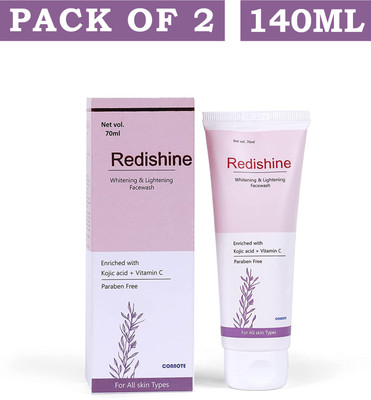 Redishine Whitening & Lightening and Vitamin C Facewash Pack of 2 Face Wash(140 g)