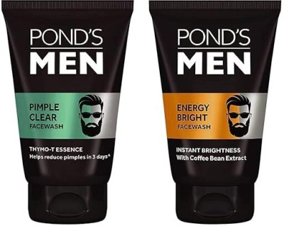 POND's Men Pimple Clear Facewash 50g + Men's Energy Bright  50g Face Wash(100 g)
