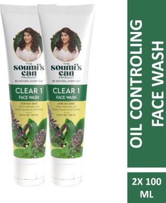 The Soumi's Can Product CLEAR 1 FACE WASH (FOR OILY SKIN) (Pack of 2) Face Wash(200 ml)