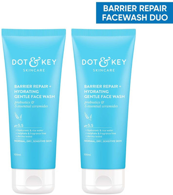 Dot & Key Barrier Repair Hydrating Gentle  Combo Pack of 2 200 ml Face Wash(200 ml)