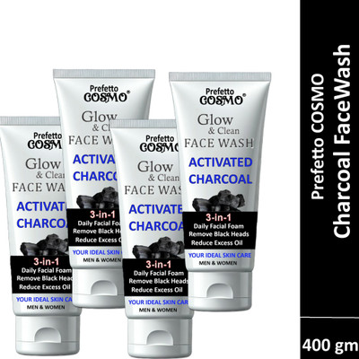 Prefetto COSMO Charcoal for Men with Excess Oil Control Face Wash(400 g)