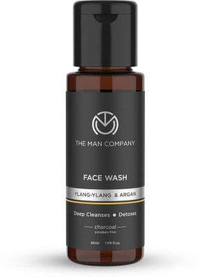 THE MAN COMPANY Charcoal Face Cleanser for Oily Skin with Ylang Oil & Argan Face Wash(50 ml)