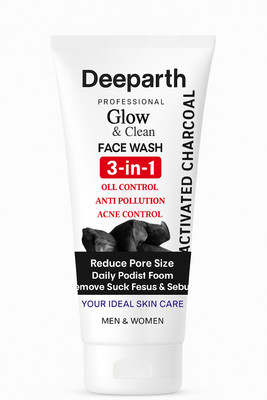Deeparth 3 in 1 Charcoal Face Mask Gentle Exfoliation for Smooth Skin -/1pic Face Wash(150 g)