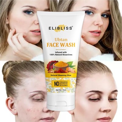 ELIBLISS Ubtan Natural with Turmeric & Saffron for Clean Skin, Dry Skin  Face Wash(75 ml)