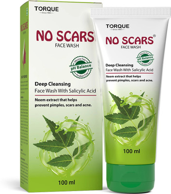 NO SCARS Cleansing Neem  – Gentle & Hydrating Facial Cleanser for All Skin Types, Acne & Blemish Control, Natural Neem Extracts Face Wash(100 ml)