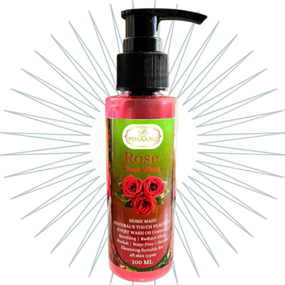Pihaaru Gentle Rose  – Soap Free & Herbal – 100ml,, Face Wash(100 ml)