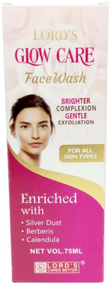 LORD'S Glow Care  Brighter Complexion Enriched With Silver Dust Berberis Calendula for All Skin Types Face Wash(75 ml)