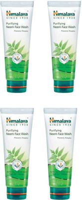 Himalaya Herbals NEEM | PREVENTS PIMPLE | TURMERIC  100 ML PACK 4 Face Wash(400 ml)