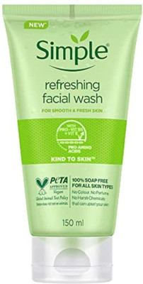 Simple Refreshing Facial Wash Smooth And Healthy Looking Skin 150 mL Face Wash(150 ml)
