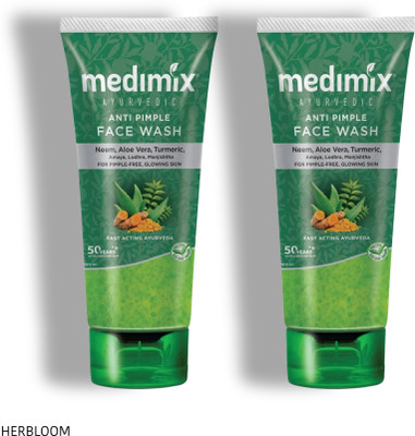 HERBLOOM Medimex Ayurvedic Anti Pimple Essential Herbs Pack of 2 Face Wash(200 ml)