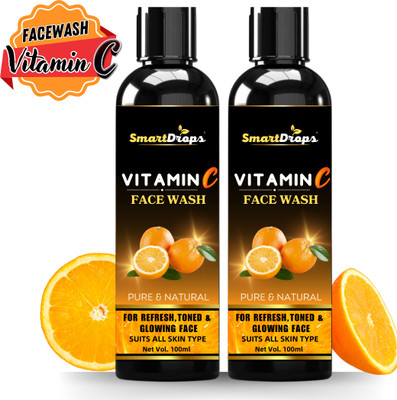 smartdrops Vitamin C  For brightens|| brightening formula||(pack of 2) Face Wash(200 ml)