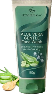 StyleFlow Refreshing Aloe Vera | Daily Face Cleanser for Soft & Healthy Skin | 50g Face Wash(50 g)