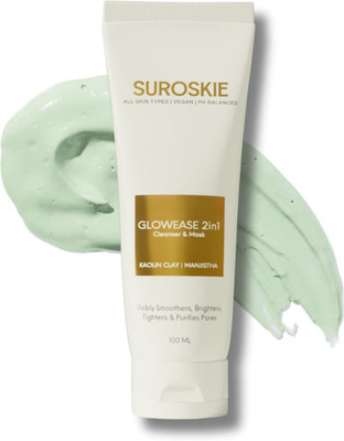 Suroskie GlowEase 2 in 1 Cleanser & Mask Face Wash(100 ml)
