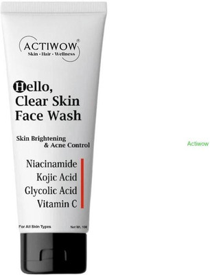 ACTIWOW Hello  Natural Deep Foam for Clear Glowing Face Face Wash(100 ml)