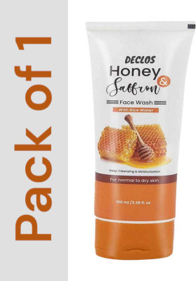 DECLOS CO BEAUTY HONEY & SAFFRON FACEWASH FOR DEEP SKIN CLEANSING & SOFT DRY SKIN Face Wash(100 g)
