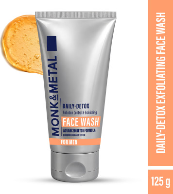 MONK&METAL Daily Detox for Men, Pollution Control & Gentle Exfoliation Face Wash(125 g)