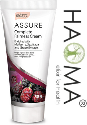 HAOMA ASSURE Complete Fairness Cream (Enriched with Mulberry, and Grape extracts) Face Wash(50 g)