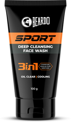 BEARDO Sport Deep Cleansing Facewash For Excess Oil Control, Deeply Cleanses Dirt & Sweat Face Wash(100 g)