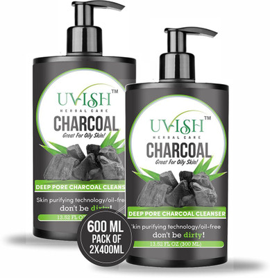 Uvish Activated Charcoal Skin Purifying For Oily Skin  Face Wash(600 ml)
