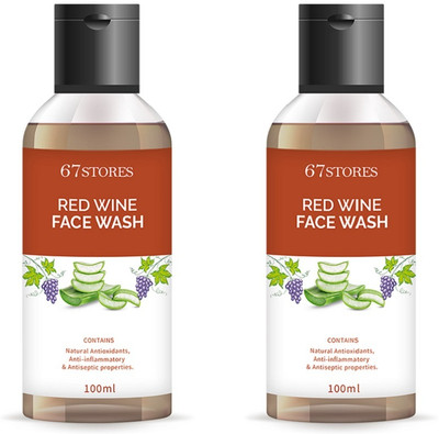 67Stores Red Wine -Antioxidant Rich Formula for Glowing Skin 100ml Face Wash(100 g)