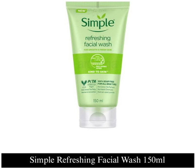 Simple Kind to Skin Refreshing Facial Wash Soap Free Formula Face Wash(150 g)