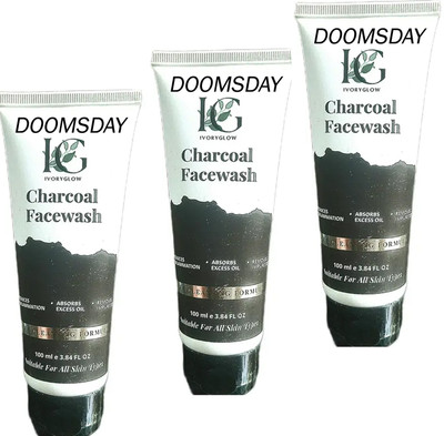 DOOMSDAY IG CHARCOAL FACEWASH FOR REMOVE DARK SPOTS AND CLENSING SKIN (100ML X 3) PACK OF 3 Face Wash(300 ml)