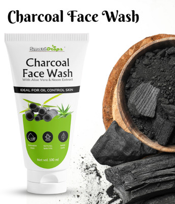 smartdrops Purifying Charcoal  with Aloe Vera & Neem Extract Face Wash(100 ml)
